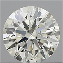 Natural Diamond 0.54 Carats, Round with Excellent Cut, K Color, SI1 Clarity and Certified by IGI