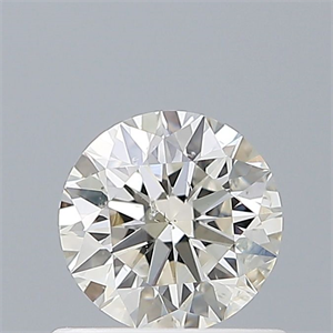 Picture of Natural Diamond 0.58 Carats, Round with Excellent Cut, J Color, SI2 Clarity and Certified by GIA