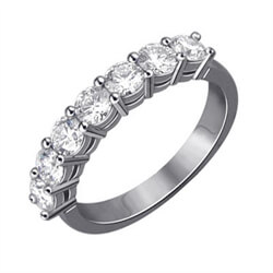 Picture of 1 carat seven diamonds ring