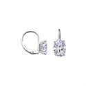 Picture of French wire locked hinged diamond earrings, Ovals