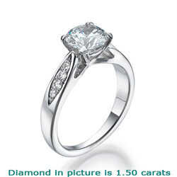 Picture of Designers side diamonds engagement ring settings