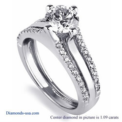 Picture of Designers Engagement Ring set with diamonds