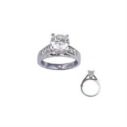 Picture of Engagement ring settings, 0.5 carat accent Princess