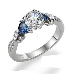 Picture of Engagement ring settings with 3/4 carat Sapphires