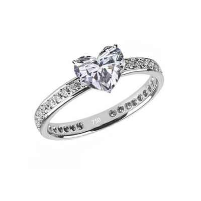 Eternity Engagement ring, 1/3 ct side diamonds