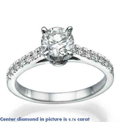 Solid delicate engagement ring 