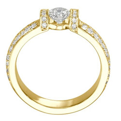 Picture of Like tension engagement ring diamond encrusted