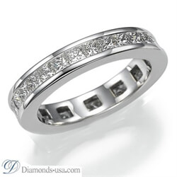 Picture of Eternity ring,2.06 carats Princess diamonds