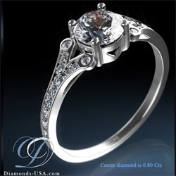 Picture of Engagement ring settings with side diamonds