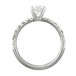 Picture of Solid tube ring with side diamonds