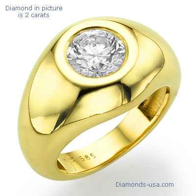 Men ring for round diamonds