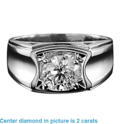 Picture of Mens Engagement Ring set with 2 carat 
