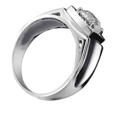 Mens Engagement Ring set with 2 carat 