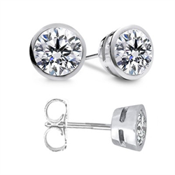 Picture of Bezel set for round diamond earrings