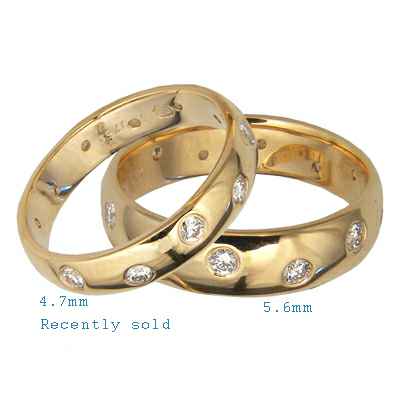 0.50 carat diamond wedding ring, 5.6mm.