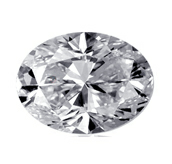 Oval cut diamond, loose