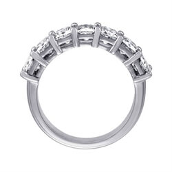 Picture of 3.10 carat seven Cushion diamonds anniversary ring