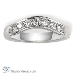 Picture of Curved Wedding ring, 0.33 carat diamonds