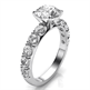 Picture of 3/4 carat 4 prongs side diamonds engagement ring
