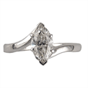 Marquise diamond in solitaire ring