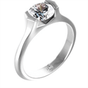 Tension set solitaire engagement ring