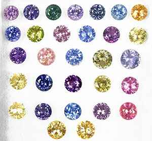 Sapphires palette of colors