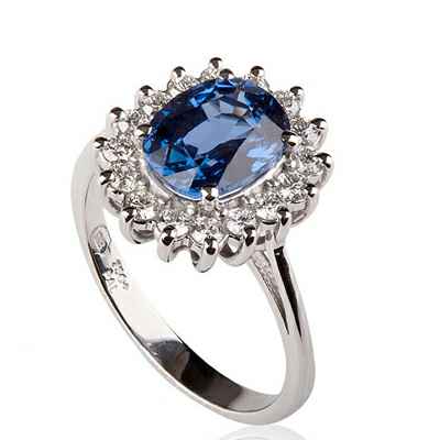 Kate Middleton's blue Sapphire halo engagement ring