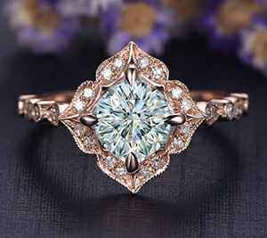 Vintage rose gold engagement ring