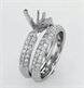 Picture of Bridal ring set with Pave set side diamonds