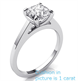 Picture of Delicate solitaire engagement ring for Rounds Cushions and Princess diamonds