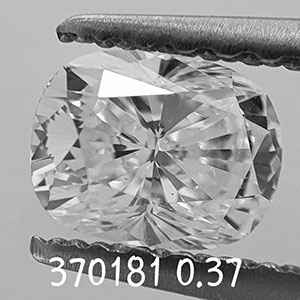 Picture of 0.37 Carats, Cushion Diamond with Very Good Cut, E Color, VVS2 Clarity and Certified By EGL