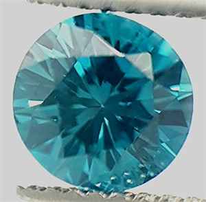 Colored diamond into ocean blue color