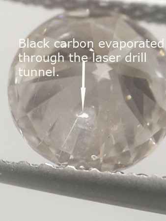 Carbon was dissolved by strong acids through the tunnel