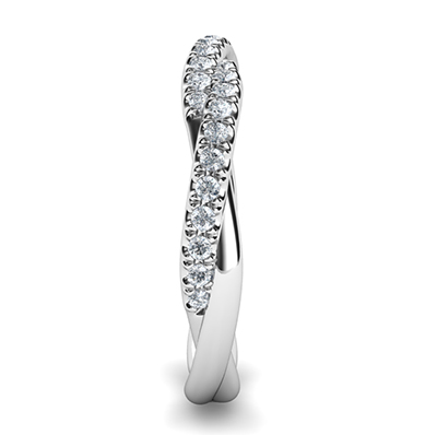 Crystal- the rope wedding band with diamonds