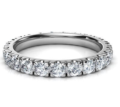 2.5 mm eternity band, 1.15 carats