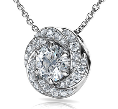 The Spinner pendant for round diamonds 