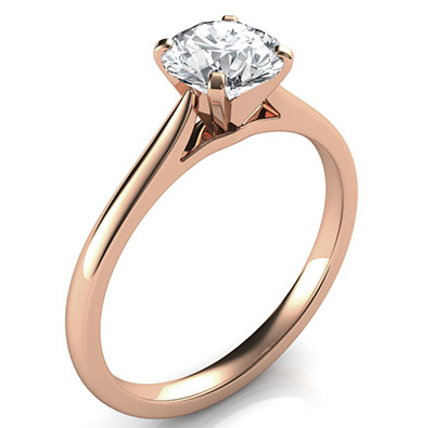 Delicate solitaire engagement ring settings -Patricia
