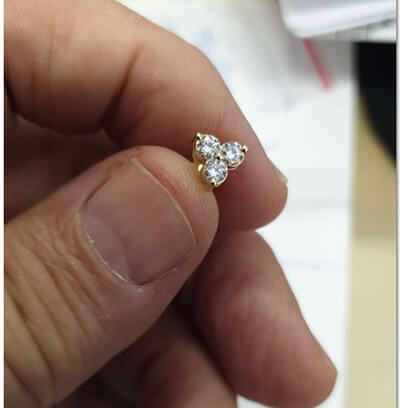 Diamond earrings, diamond stud earrings, French wire & Hinged builder, by  Diamonds-USA