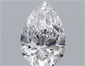 Natural Diamond 0.50 Carats, Pear with  Cut, D Color, VVS2 Clarity and Certified by GIA