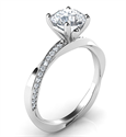 Picture of Twisting ring model, with side diamonds 0.13 carat