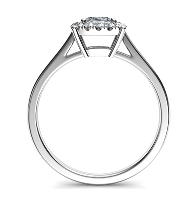 Princess Delicate Halo Engagement ring settings for smaller Princess diamonds, 0.20 to 0.60 carat
