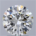 Natural Diamond 2.01 Carats, Round with Excellent Cut, H Color, VS2 Clarity and Certified by GIA