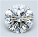 Natural Diamond 4.92 Carats, Round with Excellent Cut, H Color, SI1 Clarity and Certified by GIA