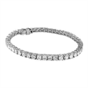 Picture of 6.90 carats IJ VS very-good to ideal-cut diamond tennis bracelet, still white face up