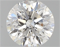 Natural Diamond 0.43 Carats, Round with Excellent Cut, F Color, SI2 Clarity and Certified by GIA