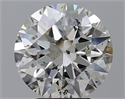 Natural Diamond 3.53 Carats, Round with Excellent Cut, H Color, SI2 Clarity and Certified by GIA