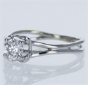 Picture of Ready to ship, 0.46 carat Round  D SI1 Solitaire engagement ring