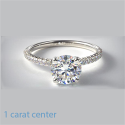 Picture of Engagement ring,open pave set 0.20 carat, for all shapes