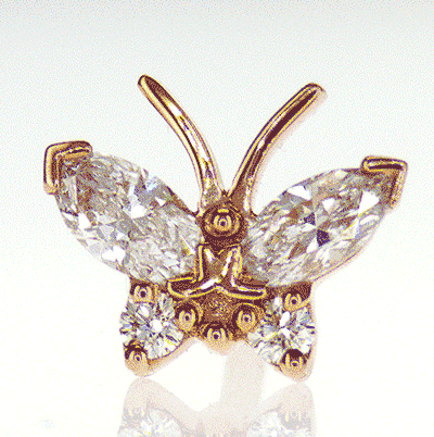 Diamond Butterfly Marquise 0.26 cts diamonds