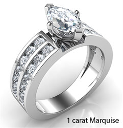 Picture of Wide engagement ring with 1.13 Cts side diamonds
